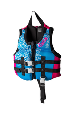 August - Girl's CGA Life Vest - Sky Blue / Pink / White - Child (30-50lbs)