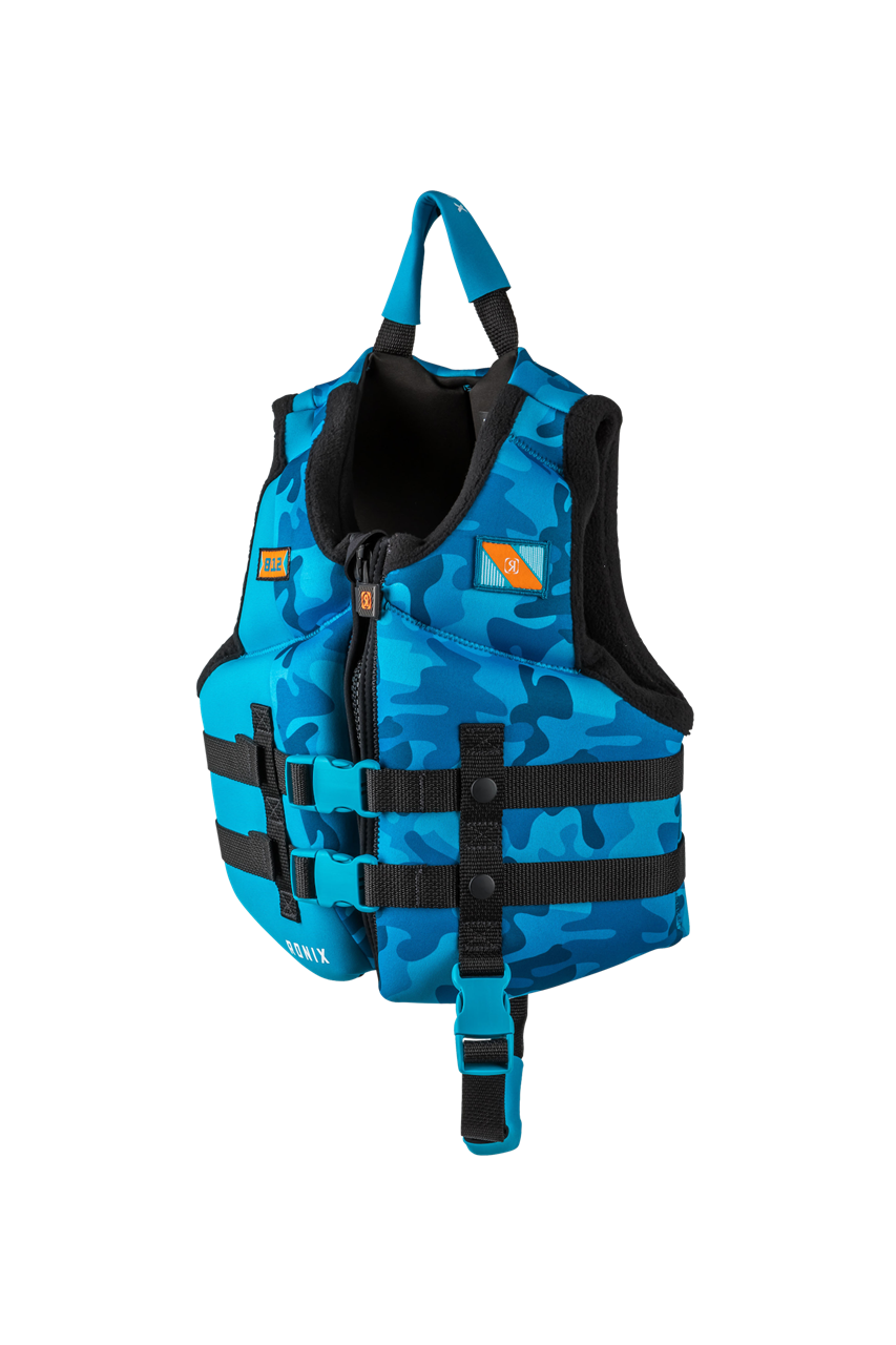Top Grom - Boy's CGA Life Vest - Blue Camo - Child (30-50lbs)